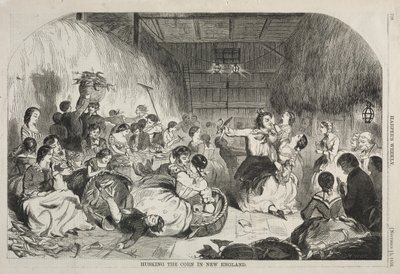 Husking the Corn in New England by Winslow Homer