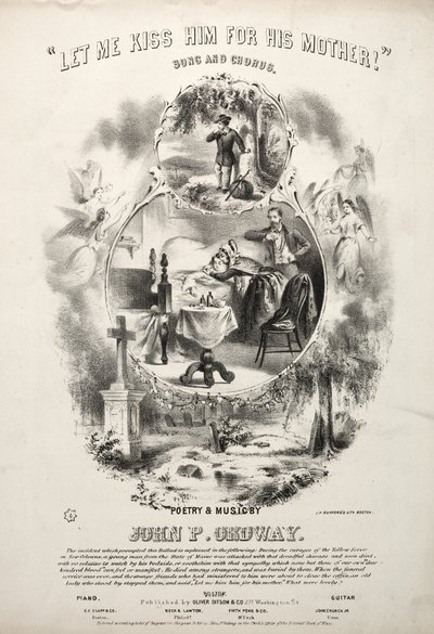 Let Me Kiss Him for His Mother - Sheet Music Cover by Winslow Homer