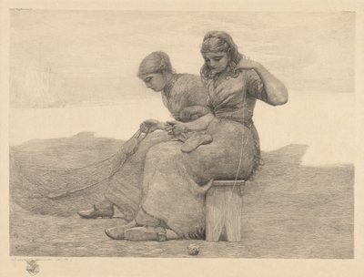 Mending the Tears by Winslow Homer