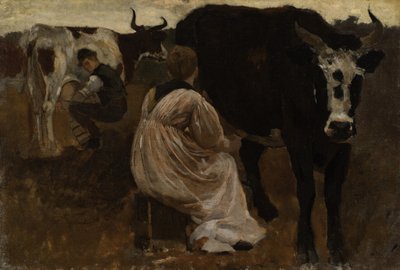 Milking by Winslow Homer
