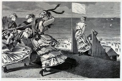 On the Bluff at Long Branch, at the Bathing Hour by Winslow Homer