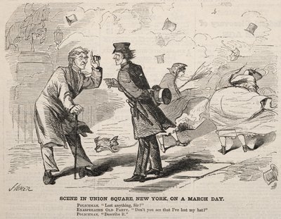 Scene in Union Square, New York, on a March Day by Winslow Homer