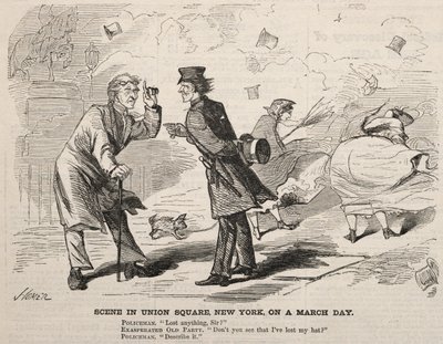 Scene in Union Square, New York, on a March Day by Winslow Homer