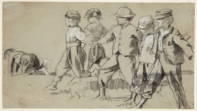 Study for "Snap the Whip" by Winslow Homer