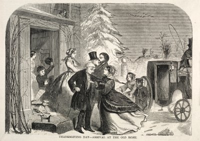 Thanksgiving Day - Arrival at the Old Home by Winslow Homer