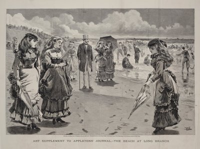 The Beach at Long Branch, published as an Art Supplement to Appleton