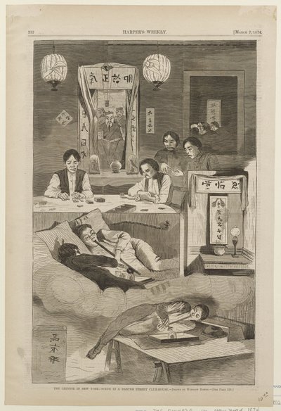 The Chinese in New York -- Scene in a Baxter St. Club House by Winslow Homer