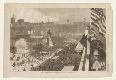 The Great Sumter Meeting in Union Square, New York, April 11, 1863 by Winslow Homer