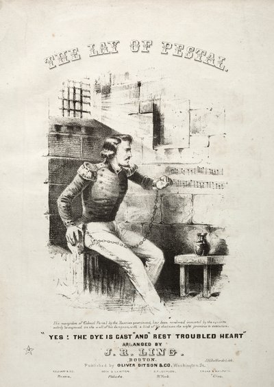 The Lay of Pestal - Sheet Music Cover by Winslow Homer