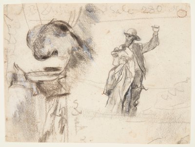 Two Studies of a Sailor with Raised Arm by Winslow Homer