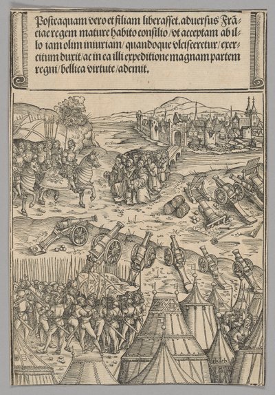 Capitulation of a French City, plate 12 from Historical Scenes from the Life of Emperor Maximilian I from the Triumphal Arch by Wolf Traut