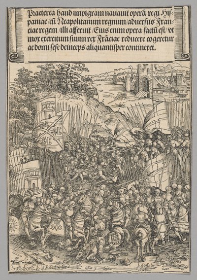 Conquest of Naples, plate 17 from Historical Scenes from the Life of Emperor Maximilian I from the Triumphal Arch by Wolf Traut