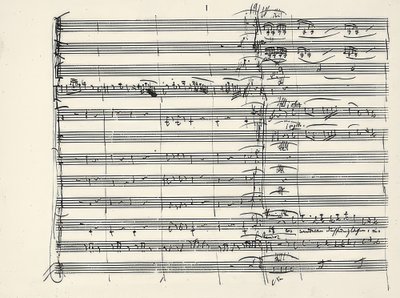 Wolfgang Amadeus Mozart, Austrian Composer. Autograph of the Conclusion of the Fire Music and the Beginning of the Duet of Pamina and Tamino (We Walked Through Fire