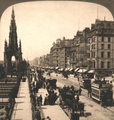 Princes Street, Edinburgh, 1896 by Works and Sun Sculpture Studios