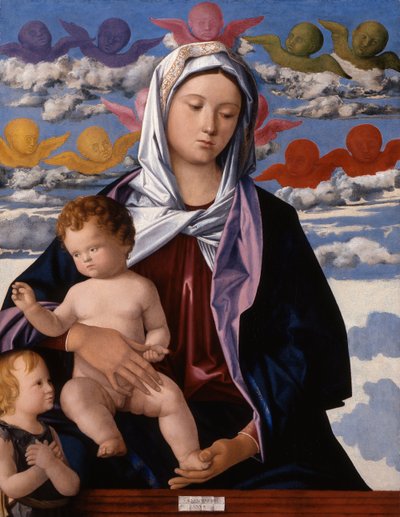 Madonna and Child with St. John the Baptist by Workshop of Giovanni Bellini