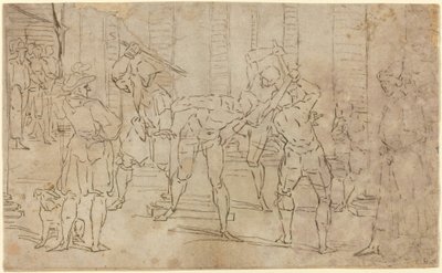 Flagellation of Christ by Workshop of Luca Cambiaso