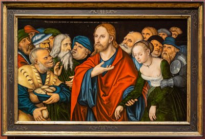 Christ and the Woman Taken in Adultery by workshop of Lucas Cranach the Elder