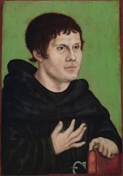 Posthumous Portrait of Martin Luther as an Augustine Monk by workshop of Lucas Cranach the Elder