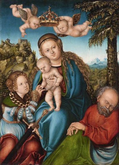 The Mystical marriage of Saint Catherine by workshop of Lucas Cranach the Elder