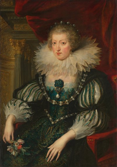 Anne of Austria (1601-66). Wife of Louis XIII, King of France by Workshop of Peter Paul Rubens