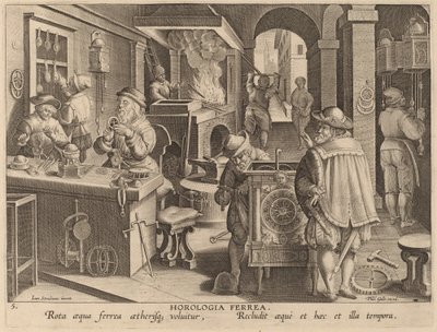 Iron Clocks by Workshop of Philip Galle after Jan van der Straet
