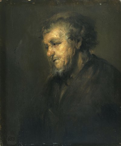 Study of an Old Man in Profile by Workshop of Rembrandt