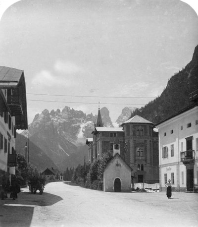 Landro and Monte Cristallo, Tyrol, Italy by Wurthle and Sons