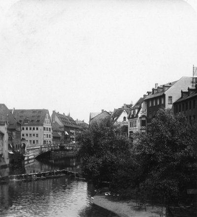 The Fleischbrucke Meat Bridge, Nuremberg, Germany by Wurthle and Sons