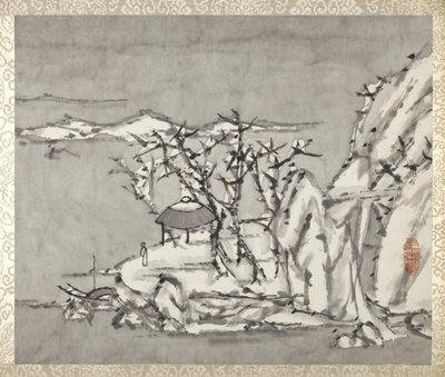 Landscape and Figure, from an album of Landscapes and Calligraphy for Liu Songfu by Xugu