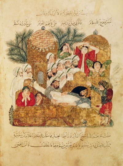 Burial of a plague victim, from 