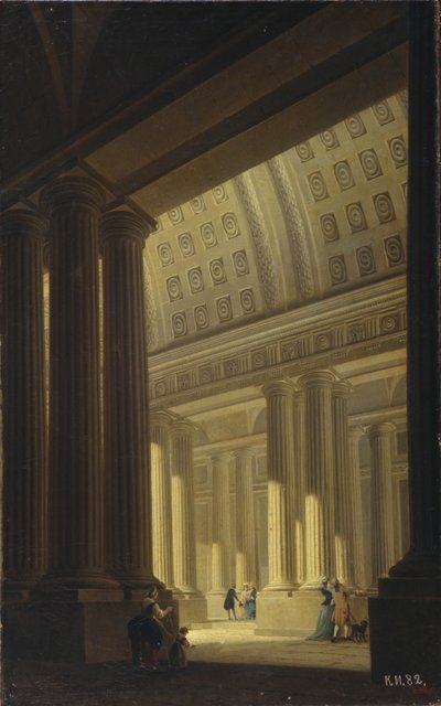 The Internal View of a Temple. A Doric Vestibule by Yakov Gerasimovich Farafontyev