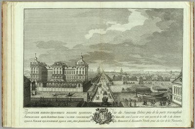 The Newly-Built Chambers Opposite the Anichkov Gates Book to the 50th Anniversary of the Founding of St. Petersburg by Yakov Vasilyevich Vasilyev