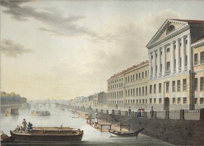 View of the Fontanka River from the Izmailovsky Bridge, 1820-1823 by Yermolai Ivanovich Yesakov