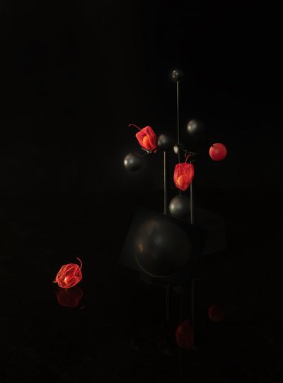 Floating Lanterns Dark Mobile by Yi Pan