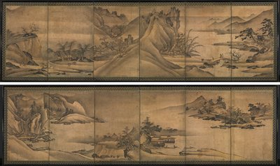 Landscape of the Four Seasons by Yi Sumun (Korean, b. c. 1404)