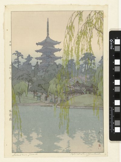 The Sarusawa Pond by Yoshida Hiroshi (signed by artist)