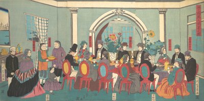 Foreigners from the Five Nations Enjoying a Banquet by Yoshikazu