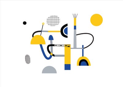Abstract geometry composition, 2017 by Yulia Drobova