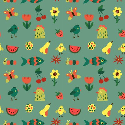 Seamless pattern, 2018 by Yulia Drobova