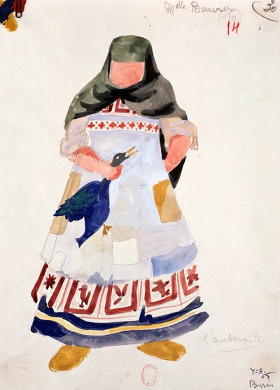 Costume sketch for innkeeper
