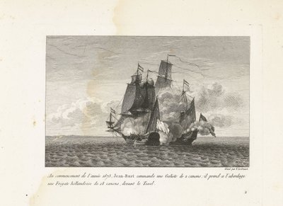 Jan Bart Captures a Dutch Frigate near Texel, 1675 by Yves Marie Le Gouaz