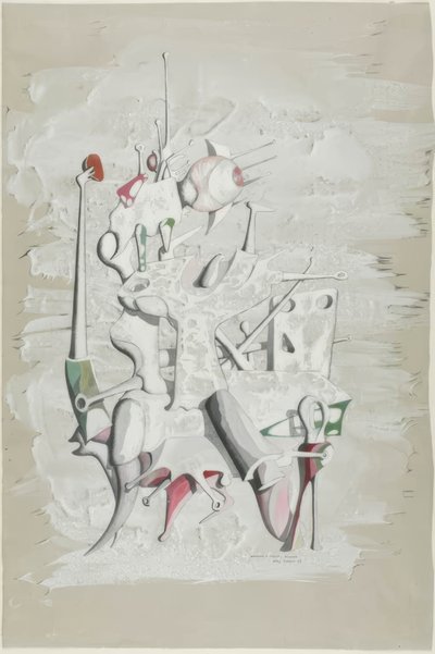 Homage to Marcel Duchamp (recto); Construction (verso) by Yves Tanguy
