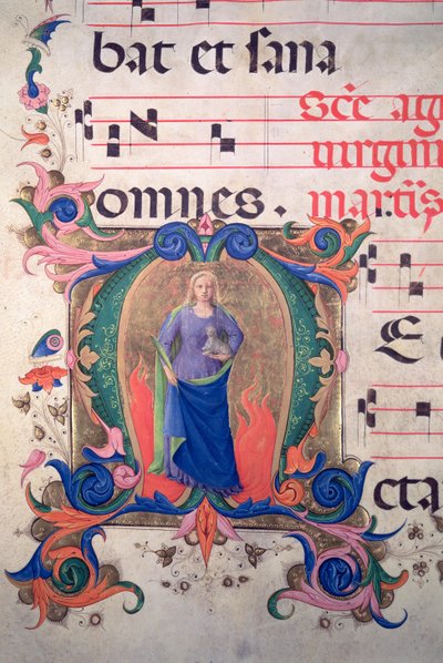 Missal 515 f.13v Historiated initial 