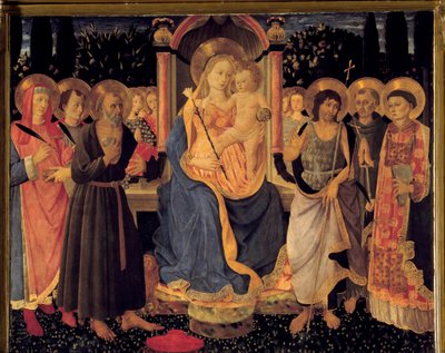 The Altarpiece of Saint Jerome The Virgin and Child by Zanobi di Benedetto Strozzi