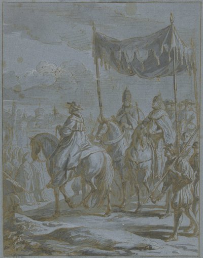 Entry of the Procession of an Emperor and Pope into a City by Zeger Jacob van Helmont