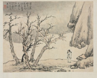 Landscape Album in Various Styles: Snowy Landscape, 1684 by Zha Shibiao