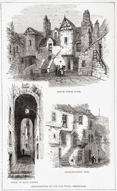 Architecture of the Old Town, Edinburgh, Scotland by . .