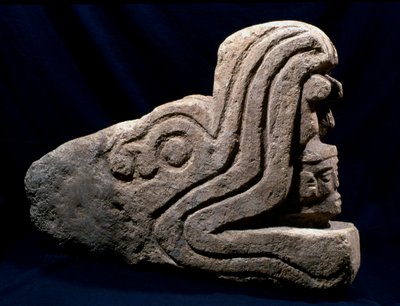 Ball game marker from Mixco Viejo, Guatemala, Post-Classic period by Hippolyte Lalaise Devéria