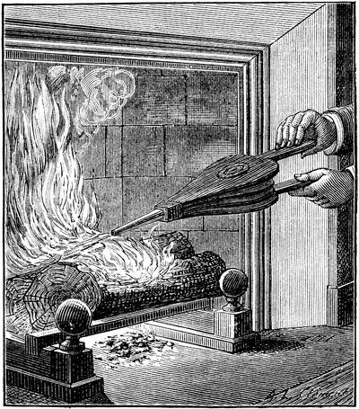 Fire in a Chimney: A Bellows Fans the Flame by . .