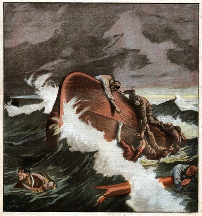 Shipwreck in the Mediterranean Sea by Ferdinand Georg Waldmuller